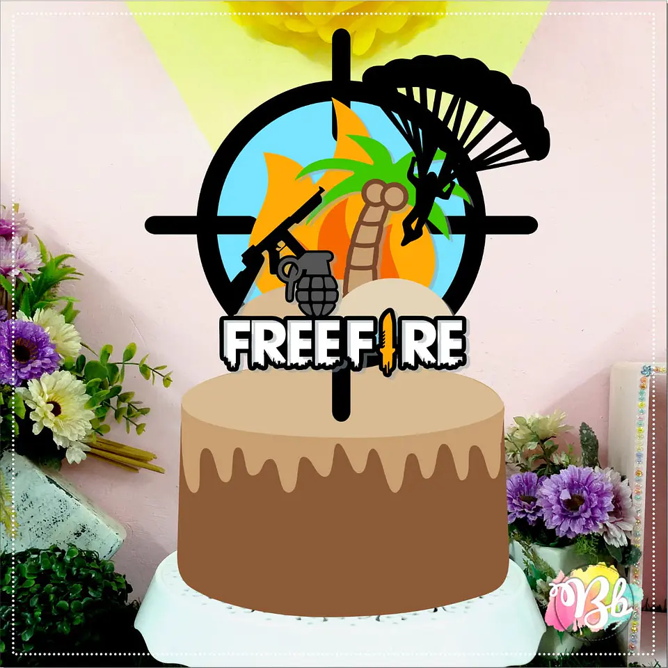 Arquivo de Corte Topo de Bolo Free Fire 9 1