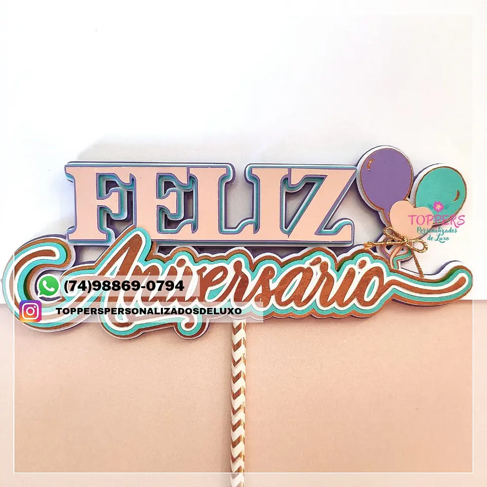 Arquivo de Corte Topo de Bolo Feliz Aniversário 23 1