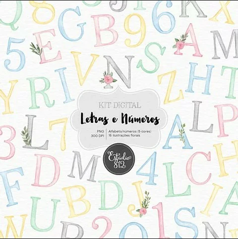 Kit Digital Letras e Números 54