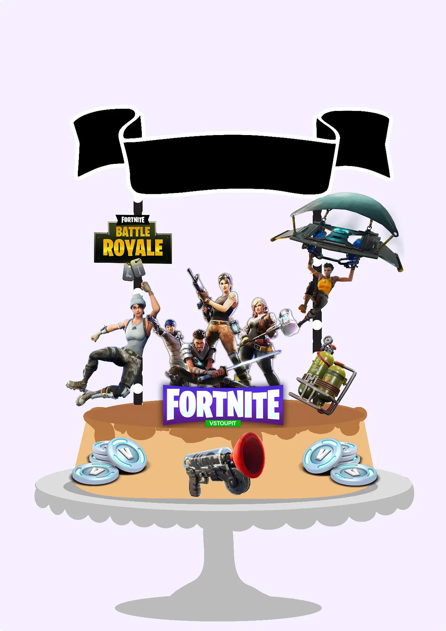 Arquivo de Corte Topo de Bolo Fortnite 9 1