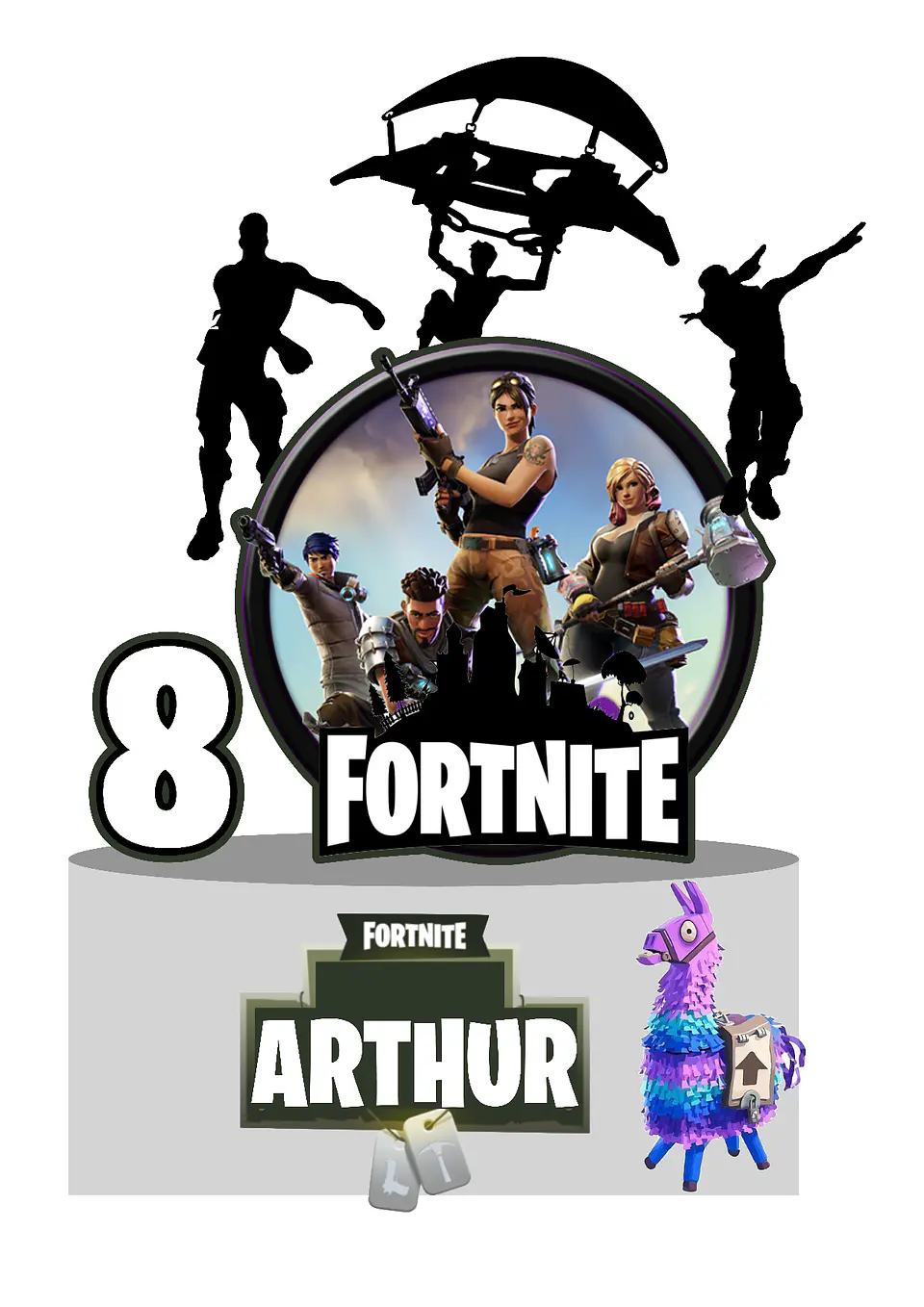 Arquivo de Corte Topo de Bolo Fortnite 8 1