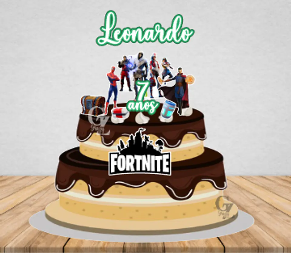 Arquivo de Corte Topo de Bolo Fortnite 3 1