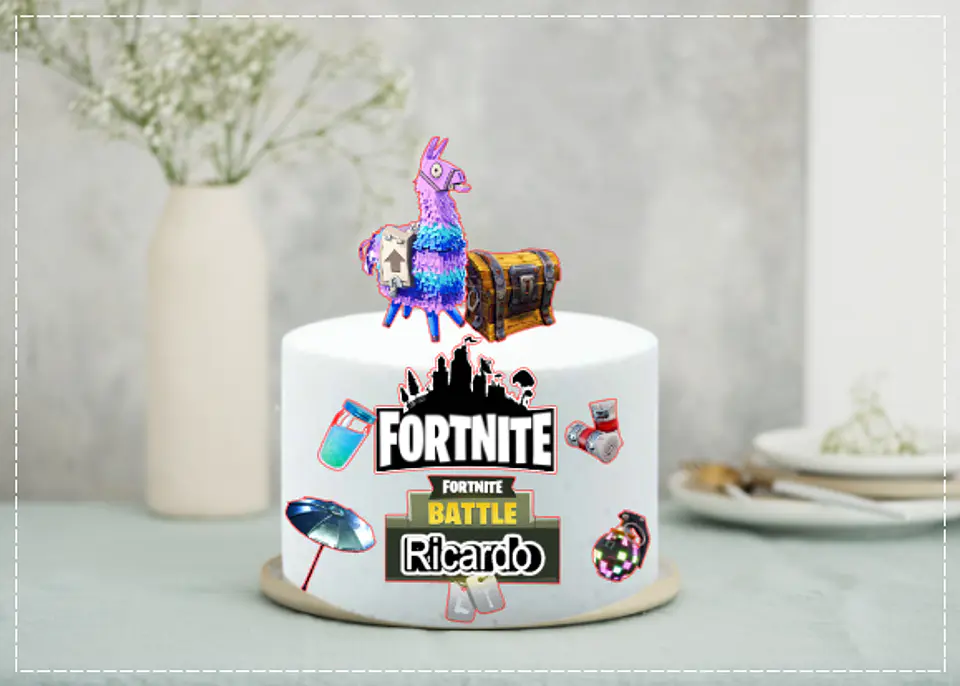 Arquivo de Corte Topo de Bolo Fortnite 2 1