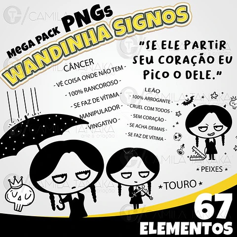 Kit Digital Wandinha Signos 55