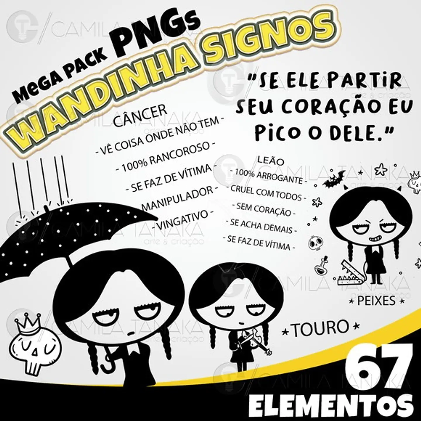 Kit Digital Wandinha Signos 55 1