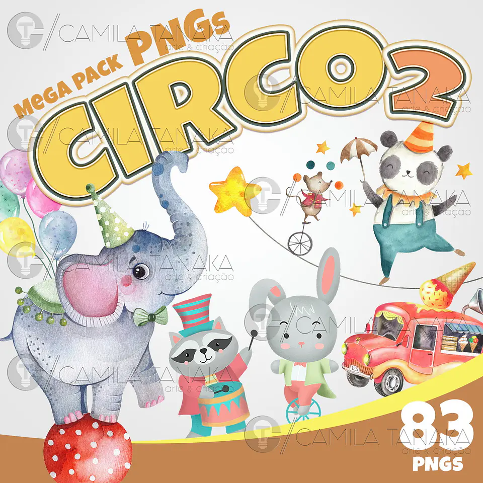 Kit Digital Circo 2 Aquarela 21 1