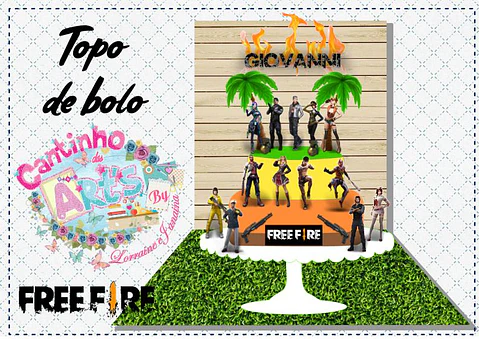 Arquivo de Corte Topo de Bolo Free Fire 10