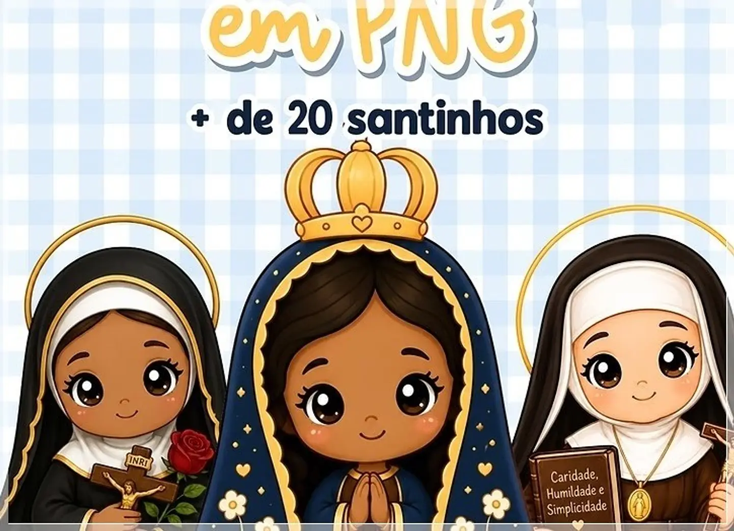 Kit Digital Santinhos Católicos 1