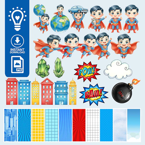 Kit Digital Super Man Super Homem 15