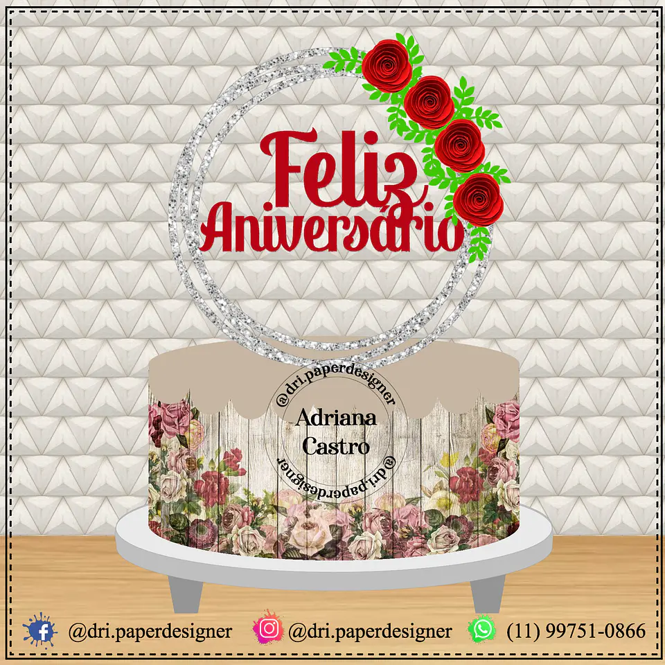 Arquivo de Corte Topo de Bolo Feliz Aniversário 57 1