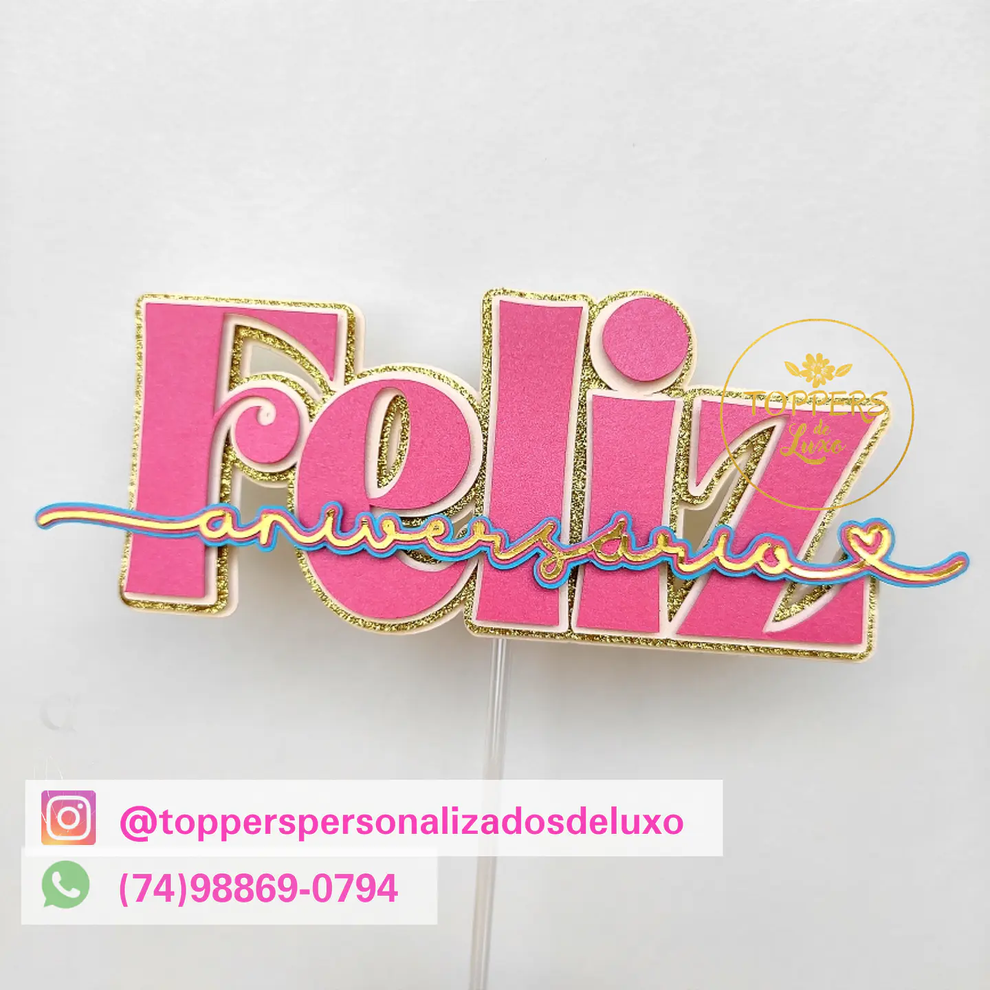 Arquivo de Corte Topo de Bolo Feliz Aniversário 10 1