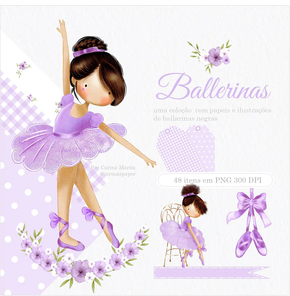 Kit Digital Ilustracoes Ballerinas 69 1