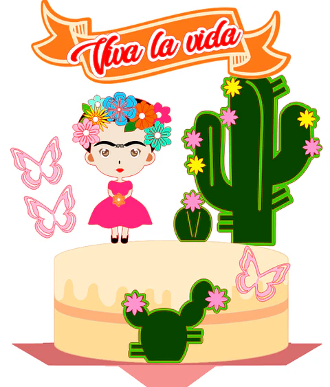Arquivo de Corte Topo de Bolo Frida 6