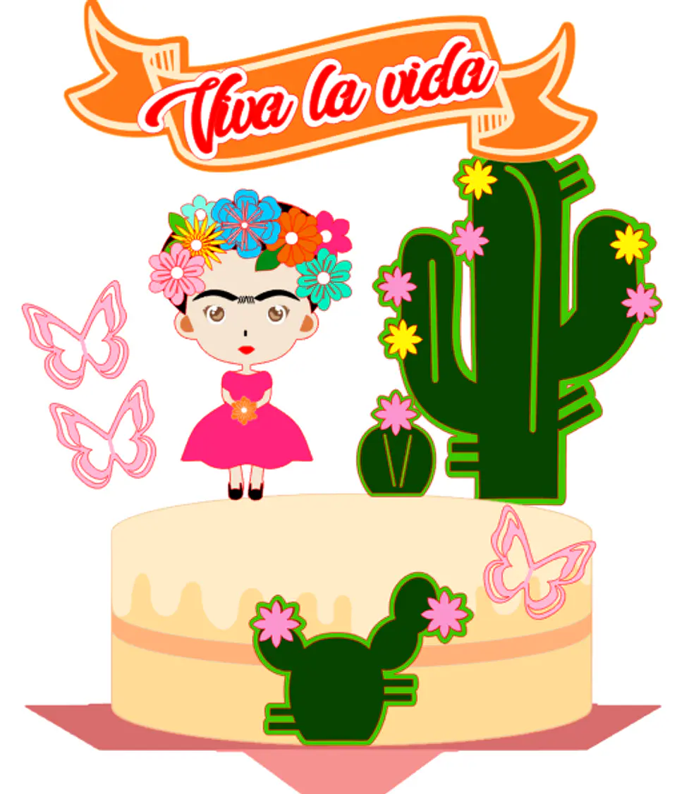 Arquivo de Corte Topo de Bolo Frida 6 1