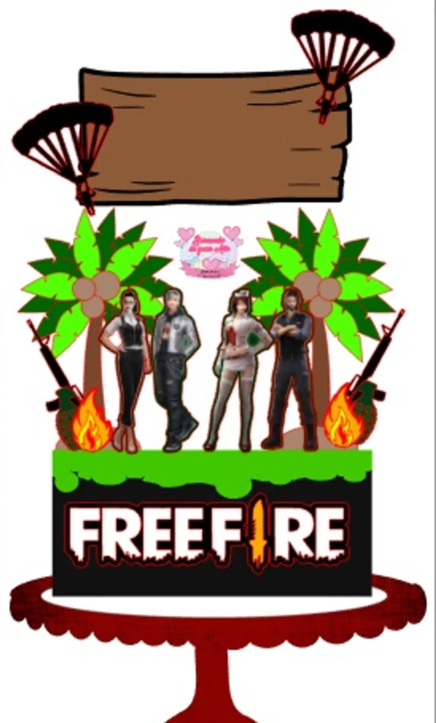 Arquivo de Corte Topo de Bolo Free Fire 12 1