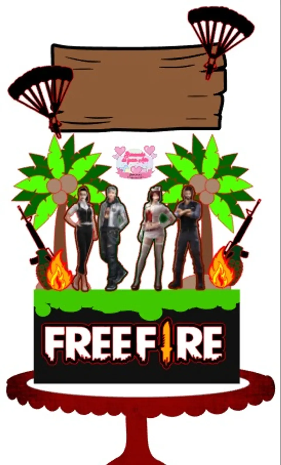 Arquivo de Corte Topo de Bolo Free Fire 12 1