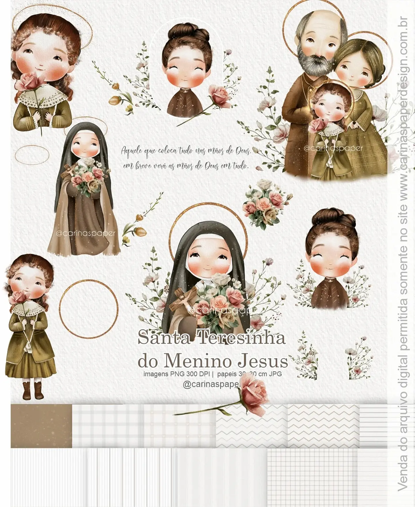 Kit Digital Ilustrações Santa Teresinha 50 1