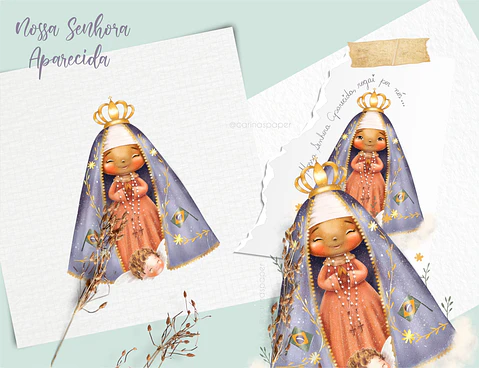 Kit Digital Nossa Senhora Aparecida (Santinhos) 15