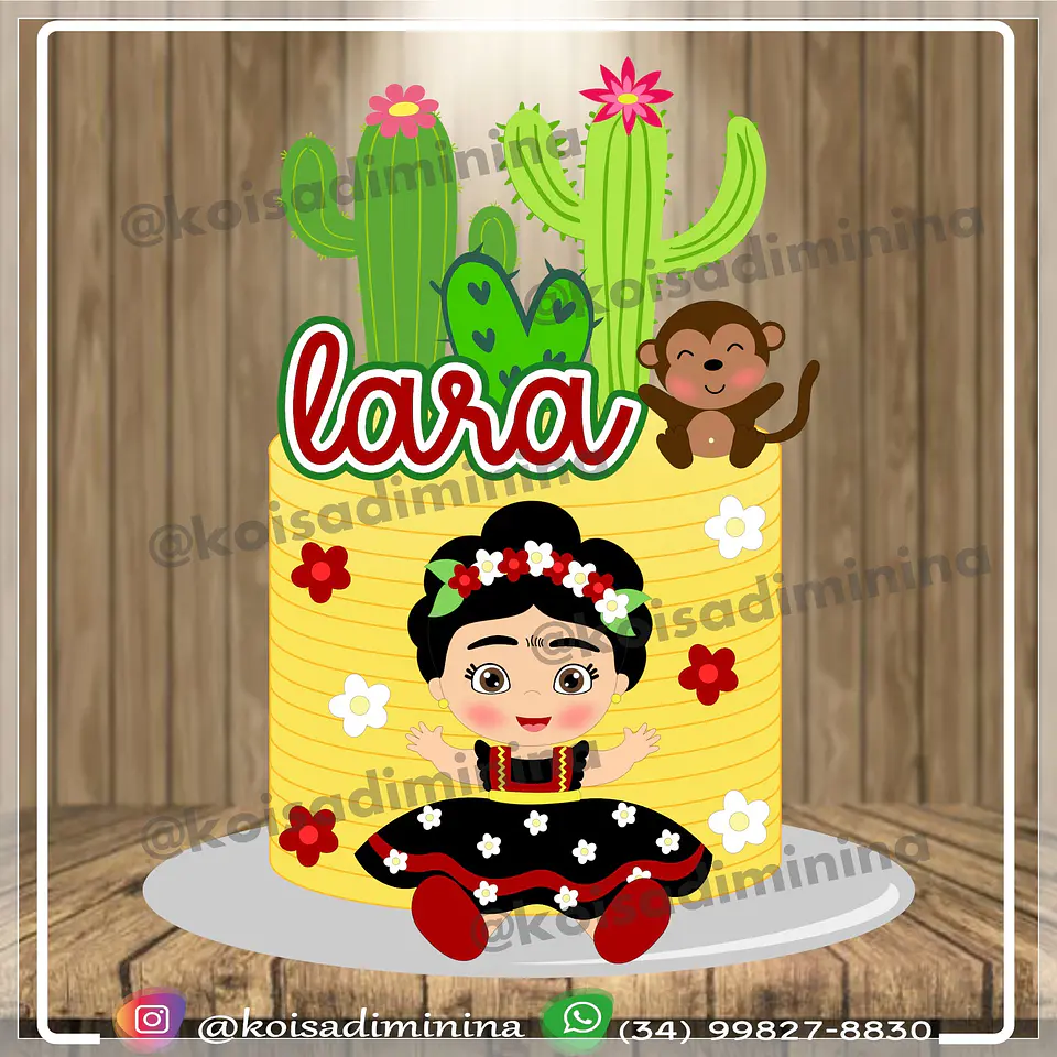 Arquivo de Corte Topo de Bolo Frida 2 1