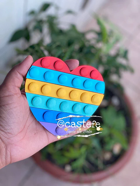Arquivo de Corte Topo de Bolo Fidget Toys - Pop It 20