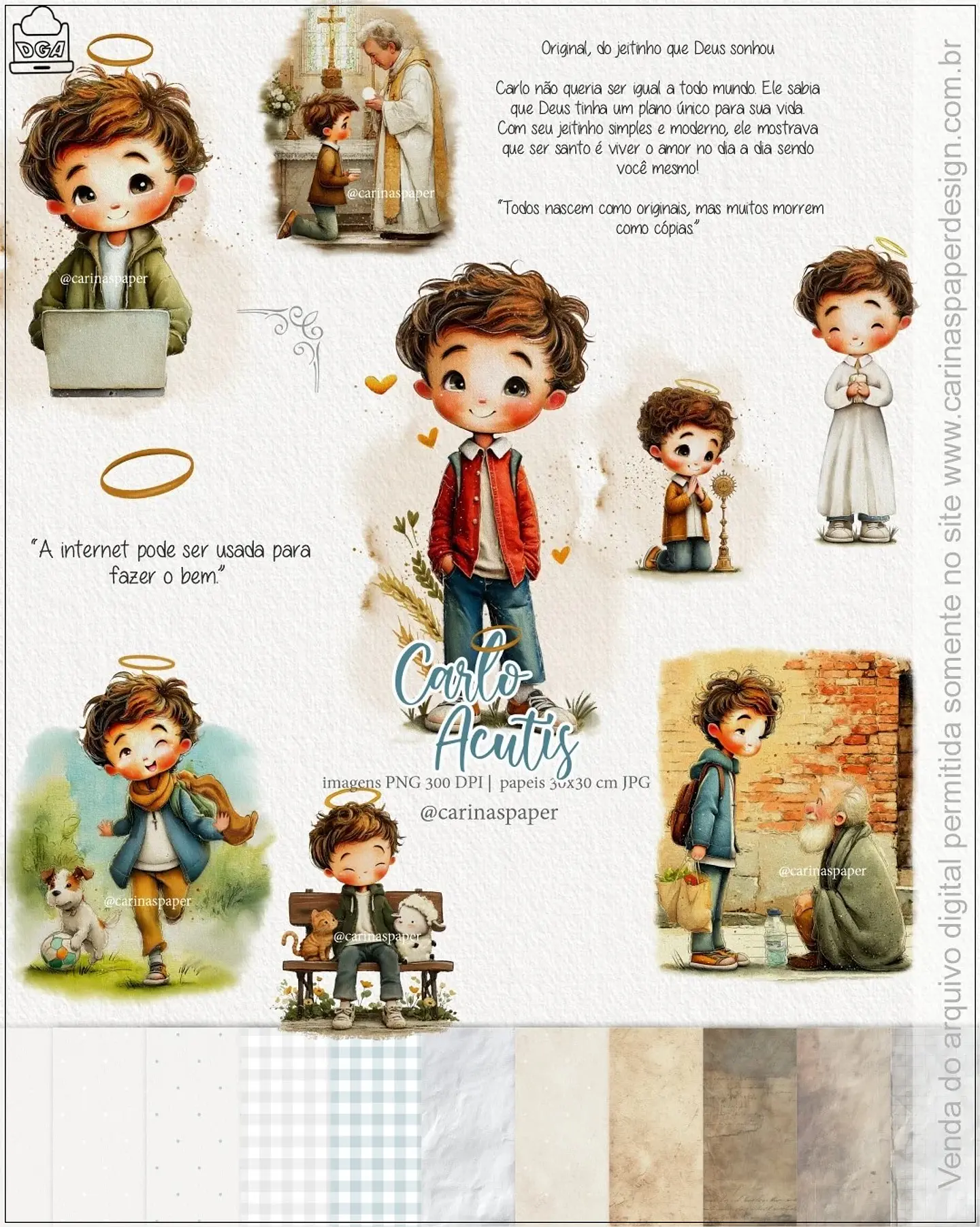 Kit Digital Ilustrações Carlo Acutis 43 1