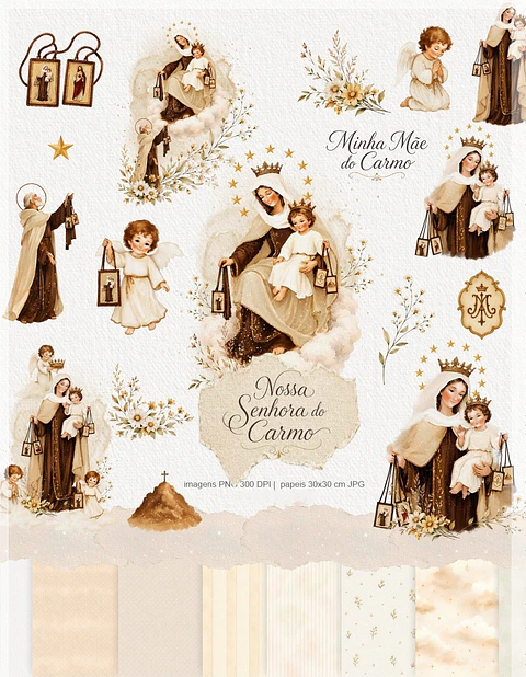 Kit Digital Santinha Nossa Senhora do Carmo Vol 2 5