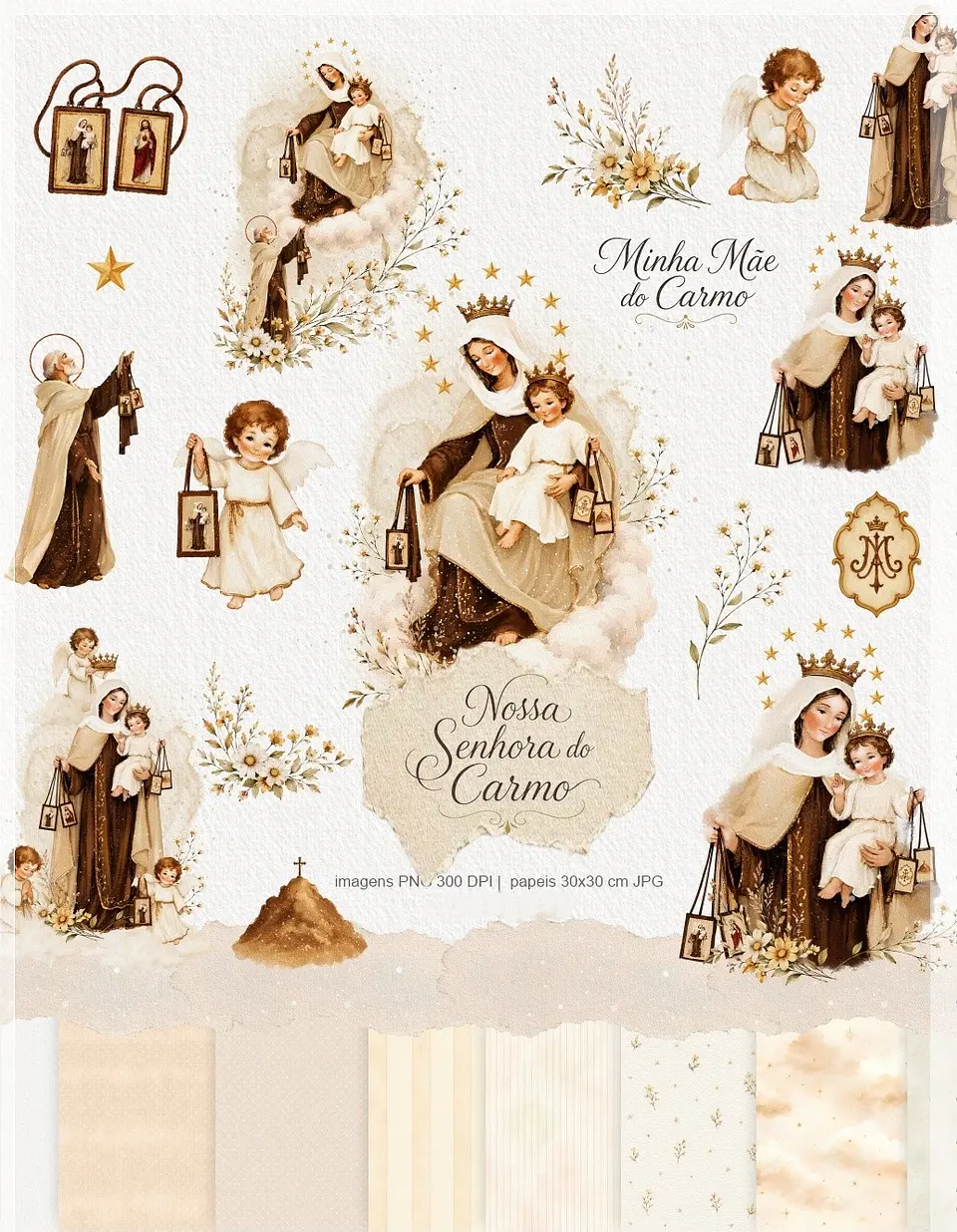 Kit Digital Santinha Nossa Senhora do Carmo Vol 2 5 1