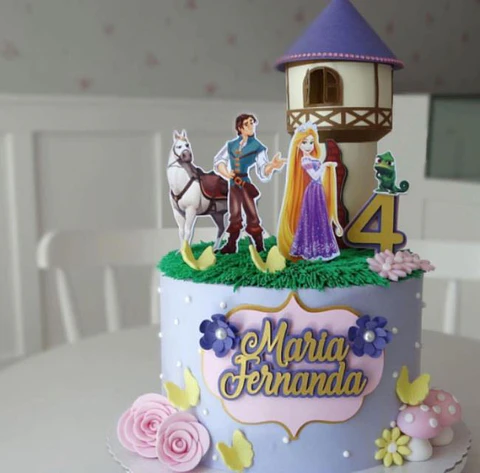 Arquivo de Corte Topo de Bolo Enrolados Rapunzel 13
