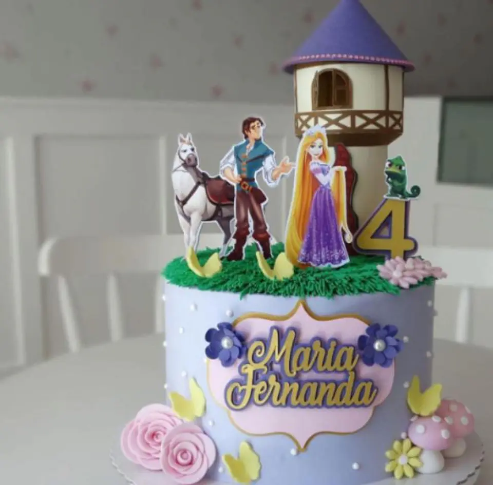 Arquivo de Corte Topo de Bolo Enrolados Rapunzel 13 1