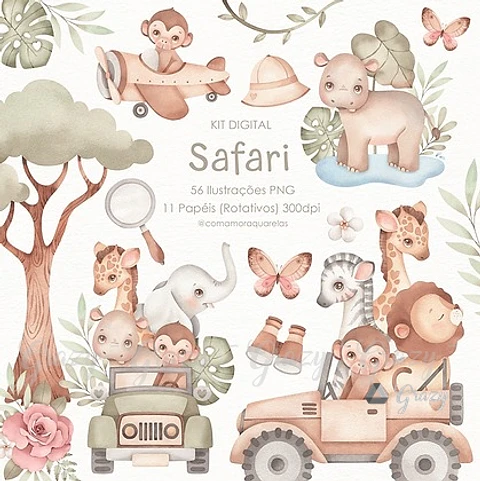 Kit Digital Safari com Amor 19