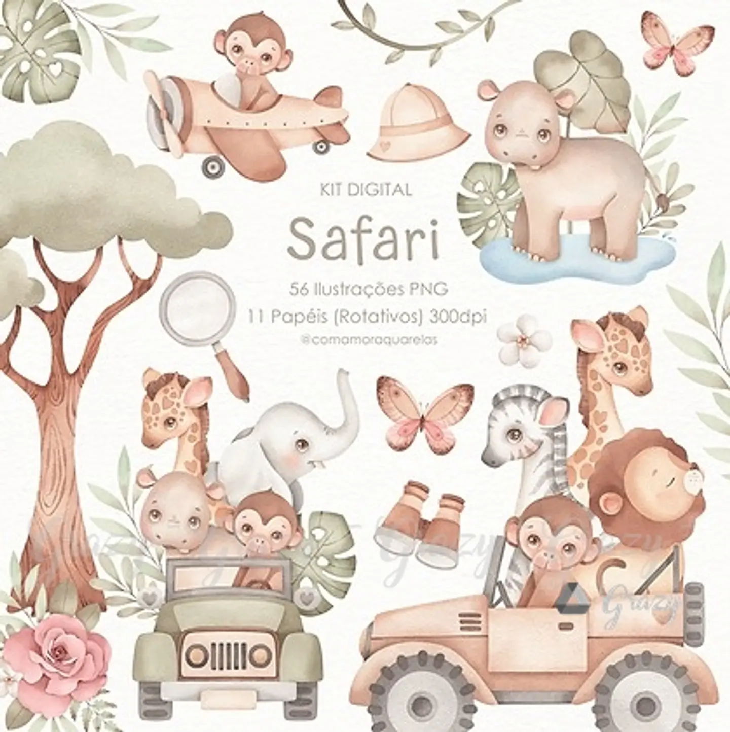 Kit Digital Safari com Amor 19 1