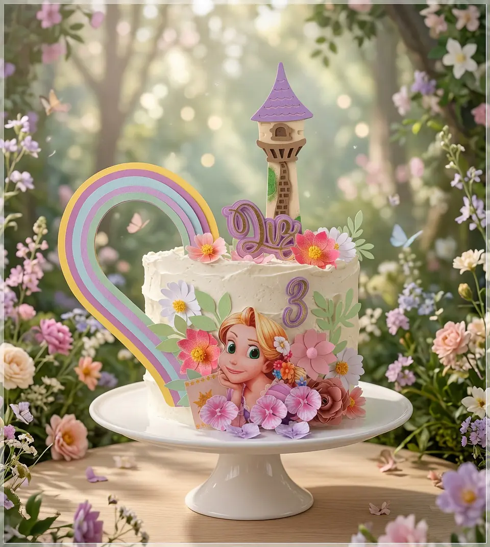 Arquivo de Corte Topo de Bolo Enrolados Rapunzel 21 1