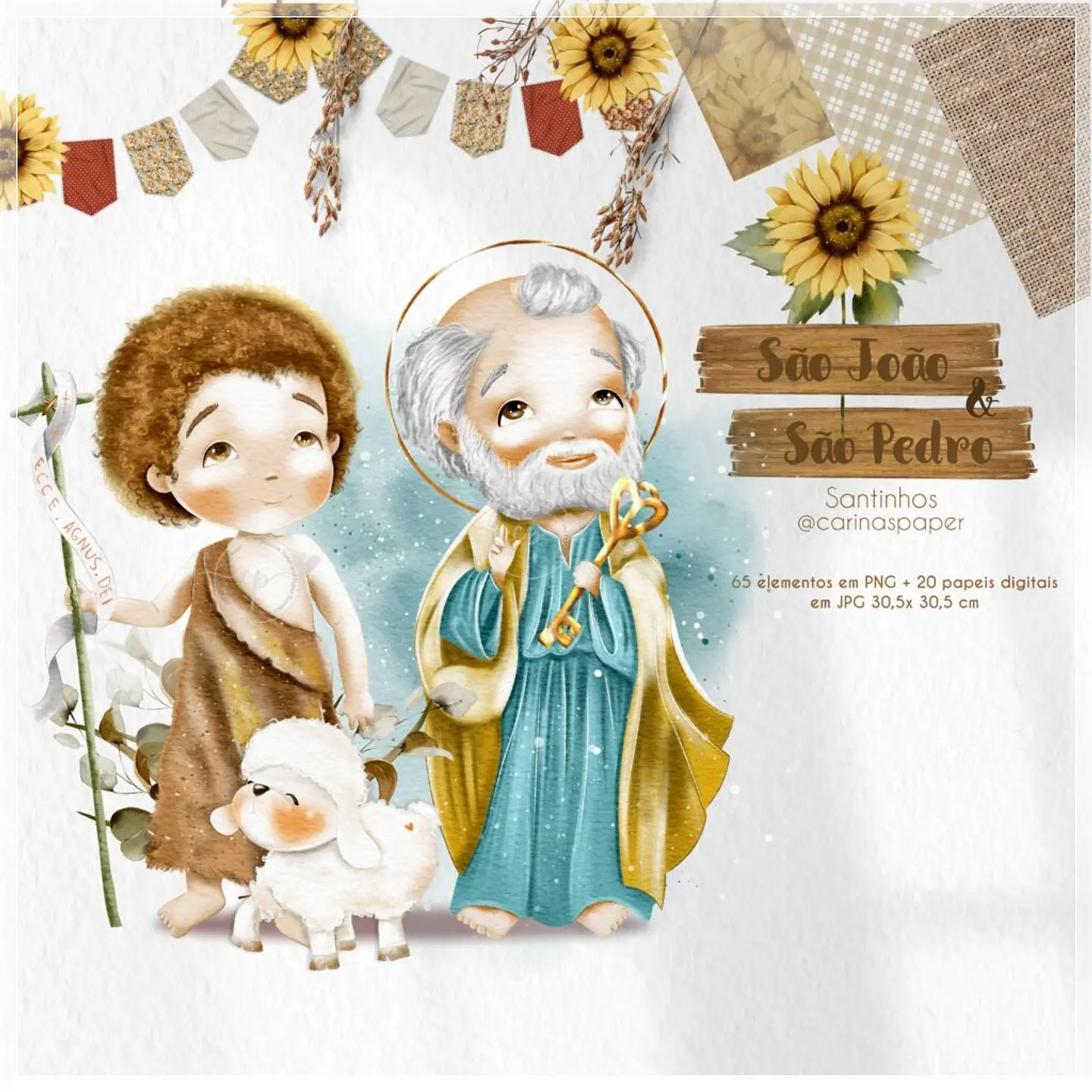 Kit Digital São João e São Pedro (Santinhos) 65 1