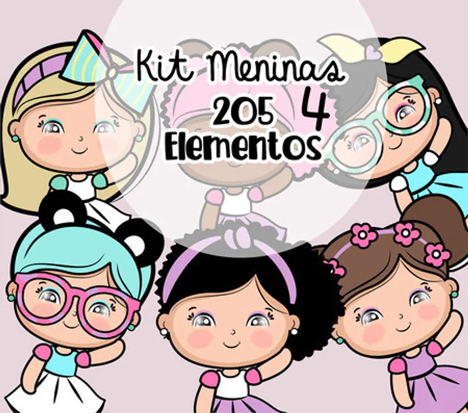 Kit Digital Mascotinhas Boneca Meninas Meninas 4 23 1