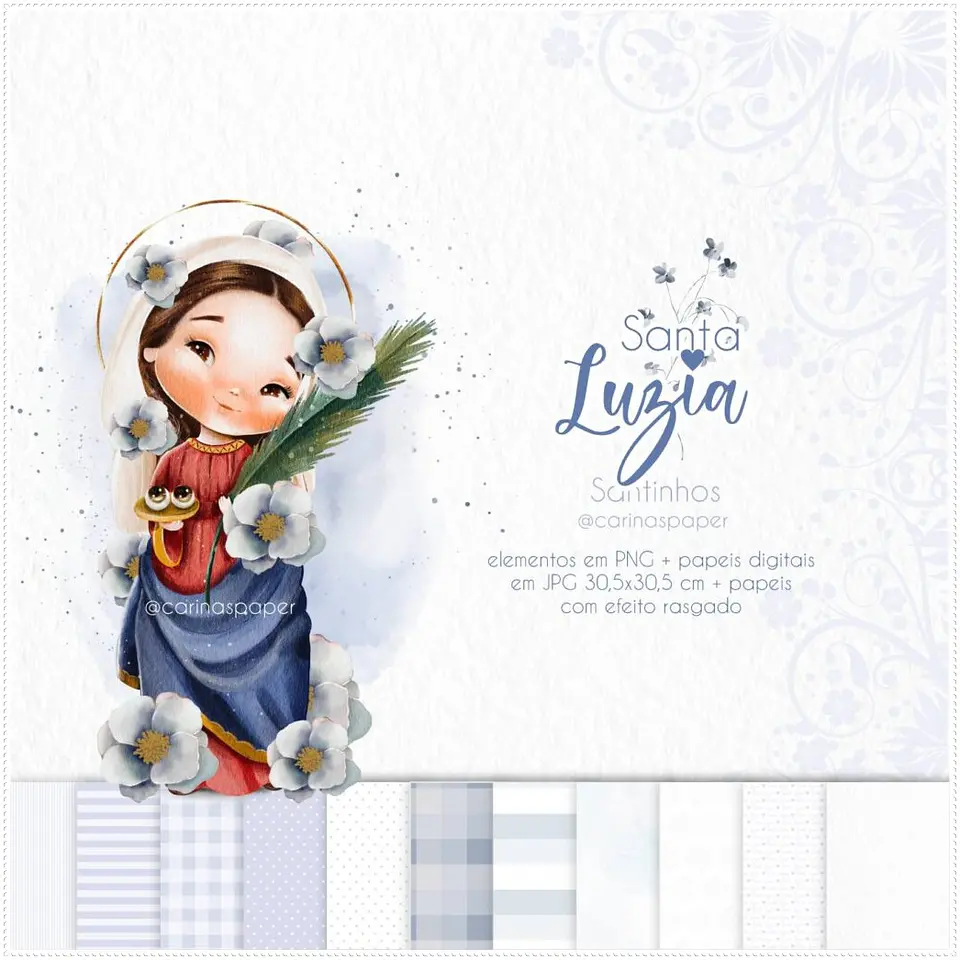 Kit Digital Ilustrações Santa Luzia (Santinhos) 23 1