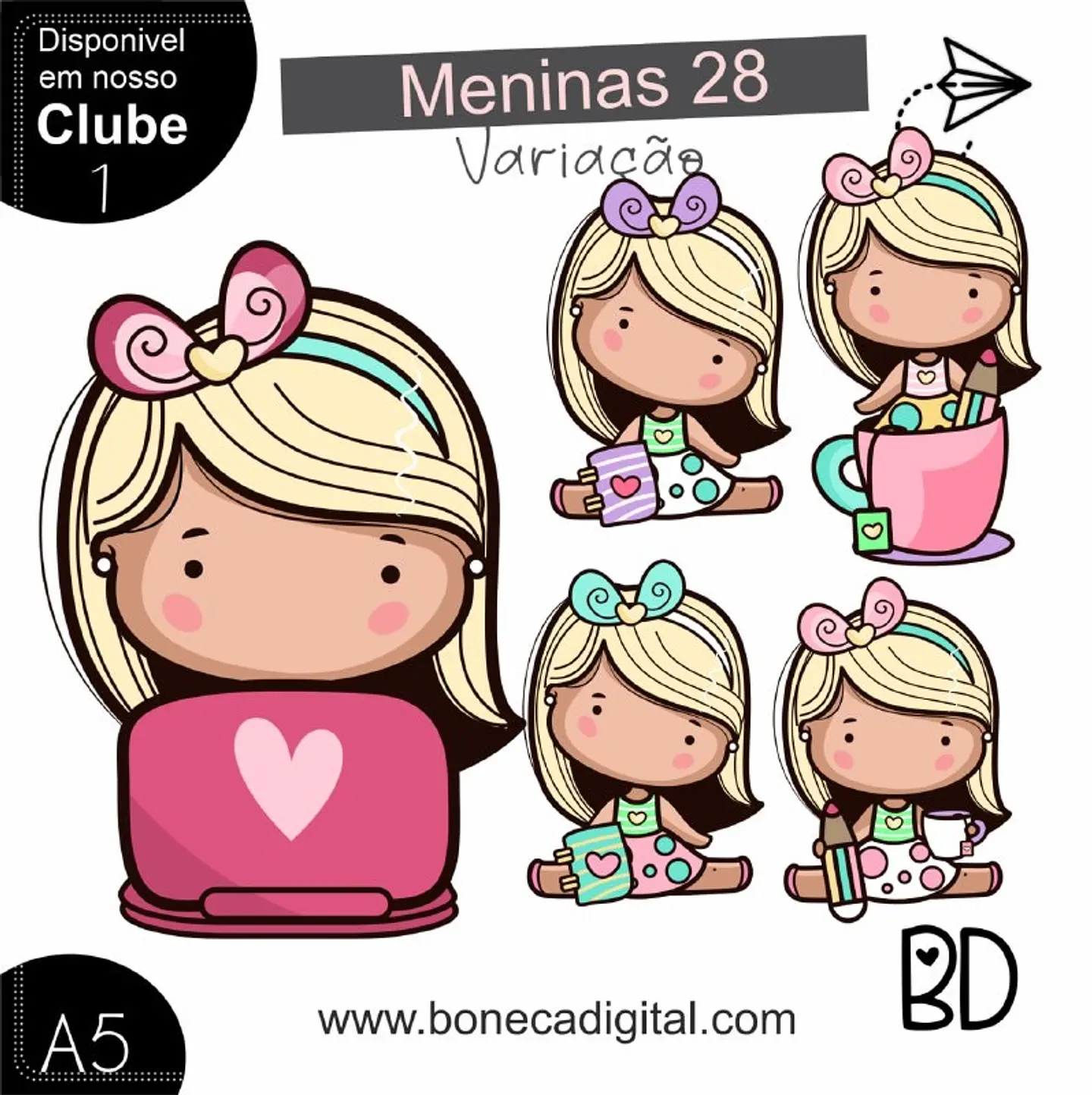Kit Digital Mascotinhas Boneca Meninas Meninas 28 Variação 19 1