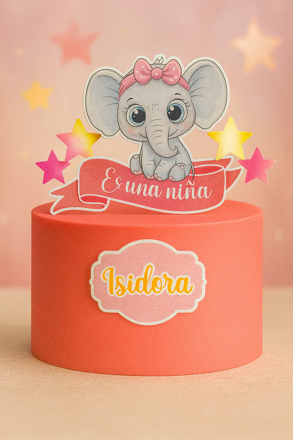 Arquivo de Corte Topo de Bolo Elefentinha Menina Elefantinho 10 1