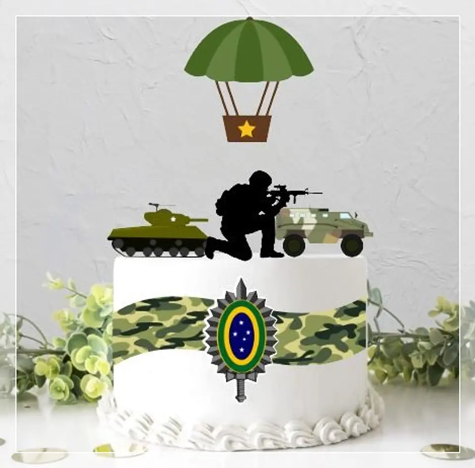 Arquivo de Corte Topo de Bolo Exército 4 1