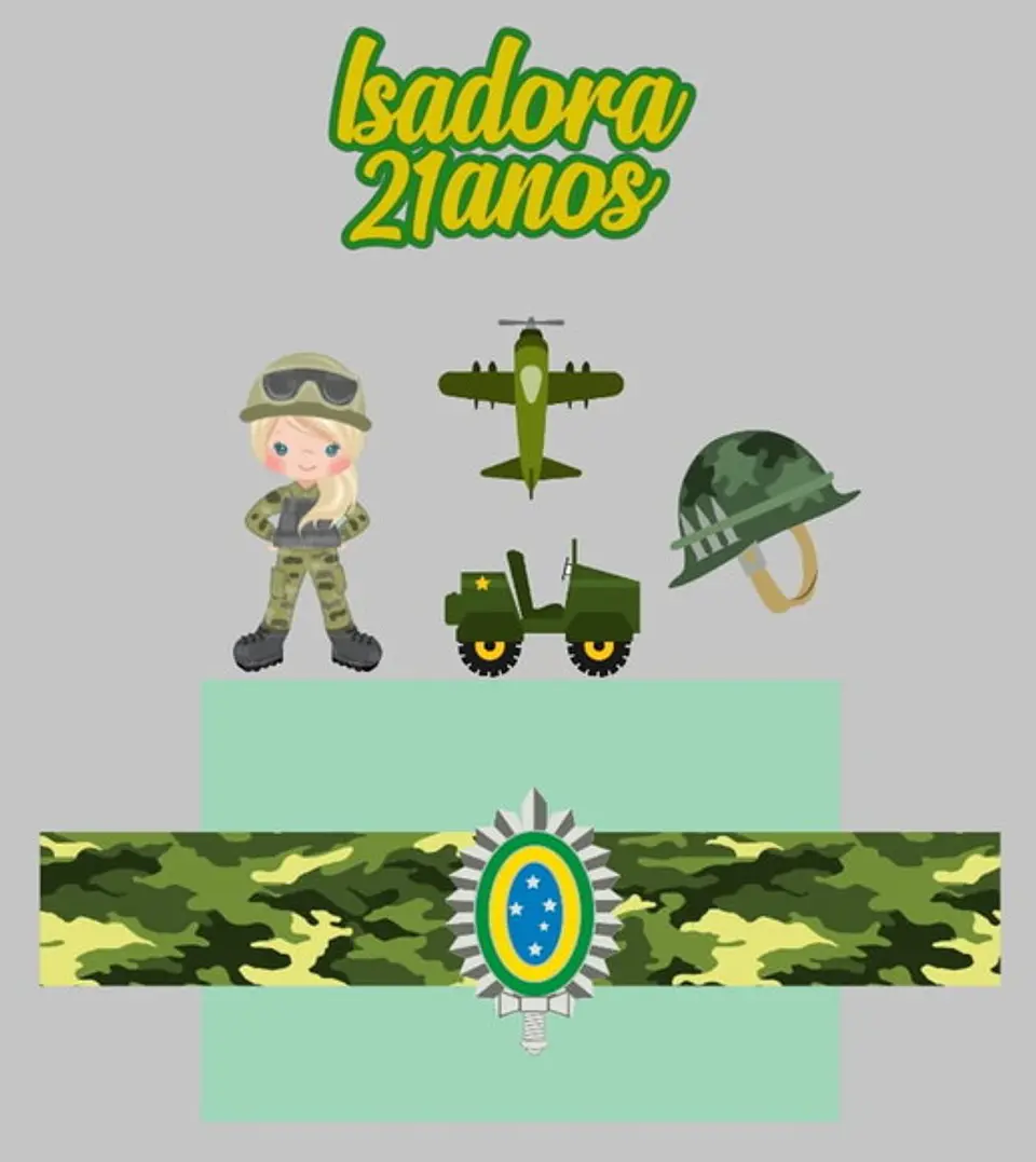 Arquivo de Corte Topo de Bolo Exército 3 1