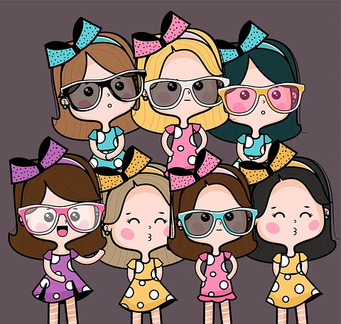 Kit Digital Mascotinhas Boneca Meninas Meninas 6 12