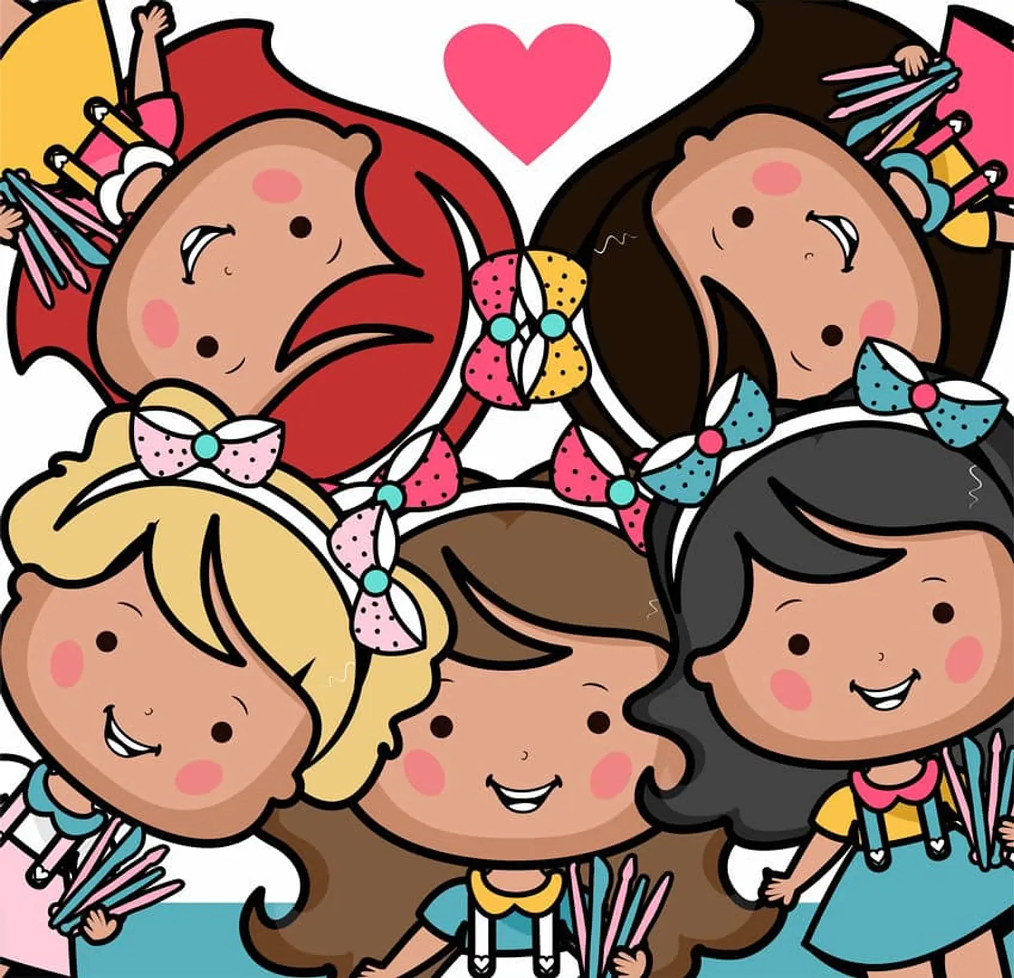 Kit Digital Mascotinhas Boneca Meninas Boneca 36 11 1