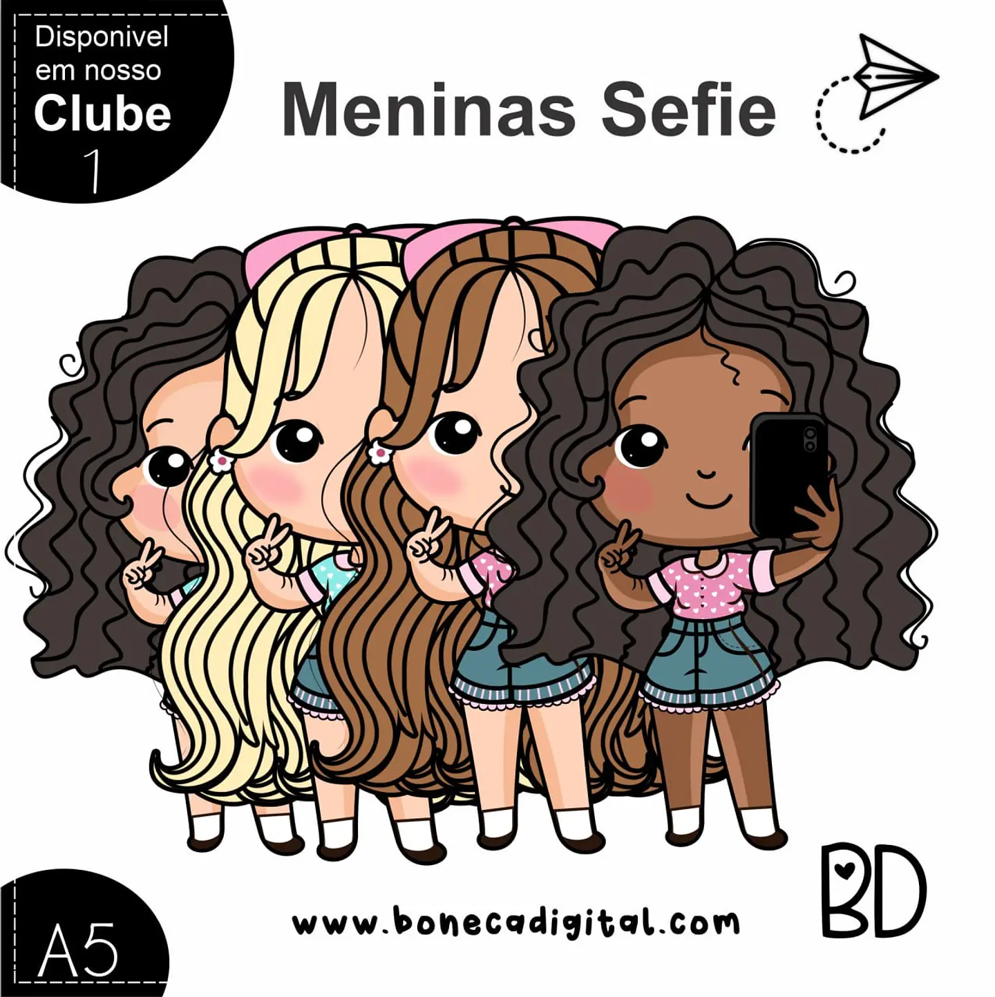Kit Digital Mascotinhas Boneca Meninas Selfie Boneca Digital 10 1