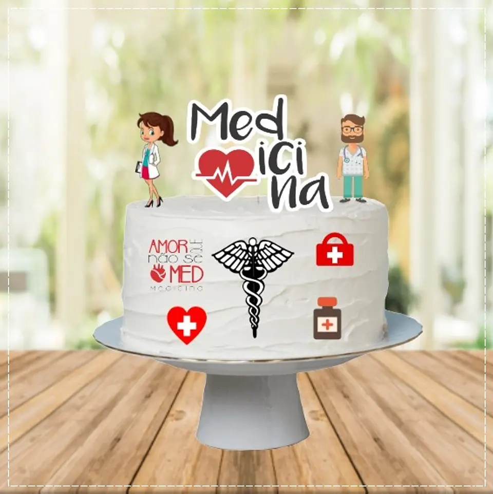 Arquivo de Corte Topo de Bolo Enfermagem - Medicina 40 1