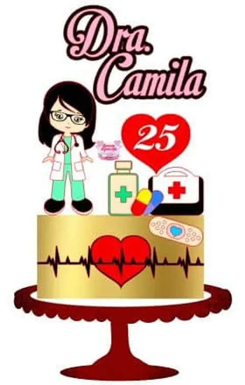 Arquivo de Corte Topo de Bolo Enfermagem - Medicina 28