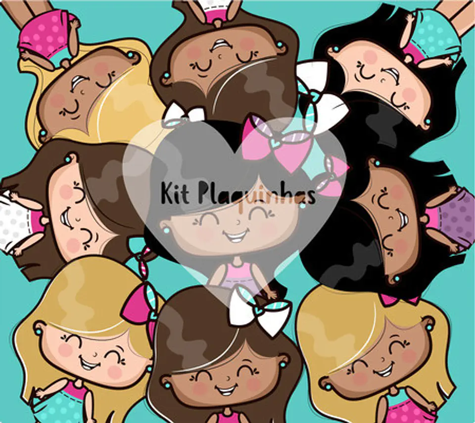 Kit Digital Mascotinhas Boneca Meninas Boneca 37 7 1