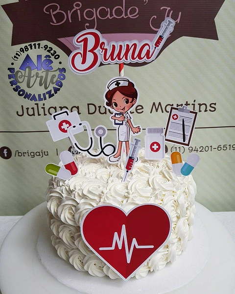Arquivo de Corte Topo de Bolo Enfermagem - Medicina 13