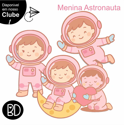 Kit Digital Menina AStronauta 68