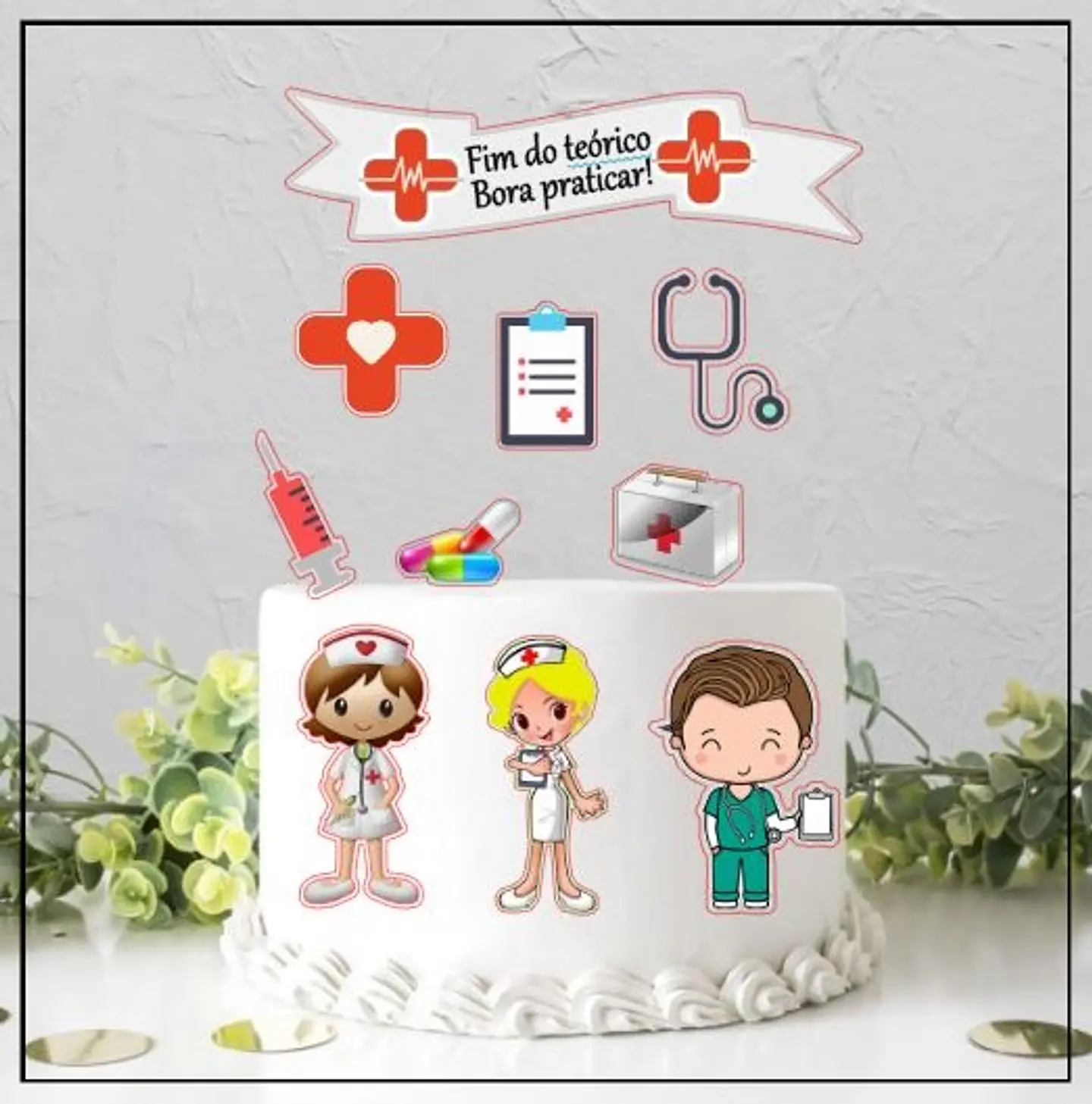 Arquivo de Corte Topo de Bolo Enfermagem - Medicina 5 1