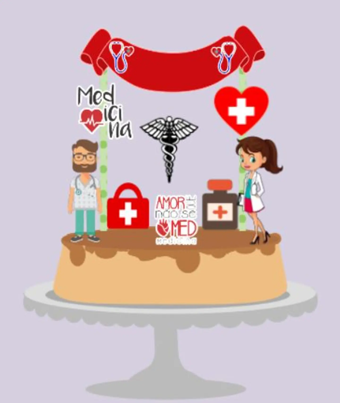 Arquivo de Corte Topo de Bolo Enfermagem - Medicina 2 1