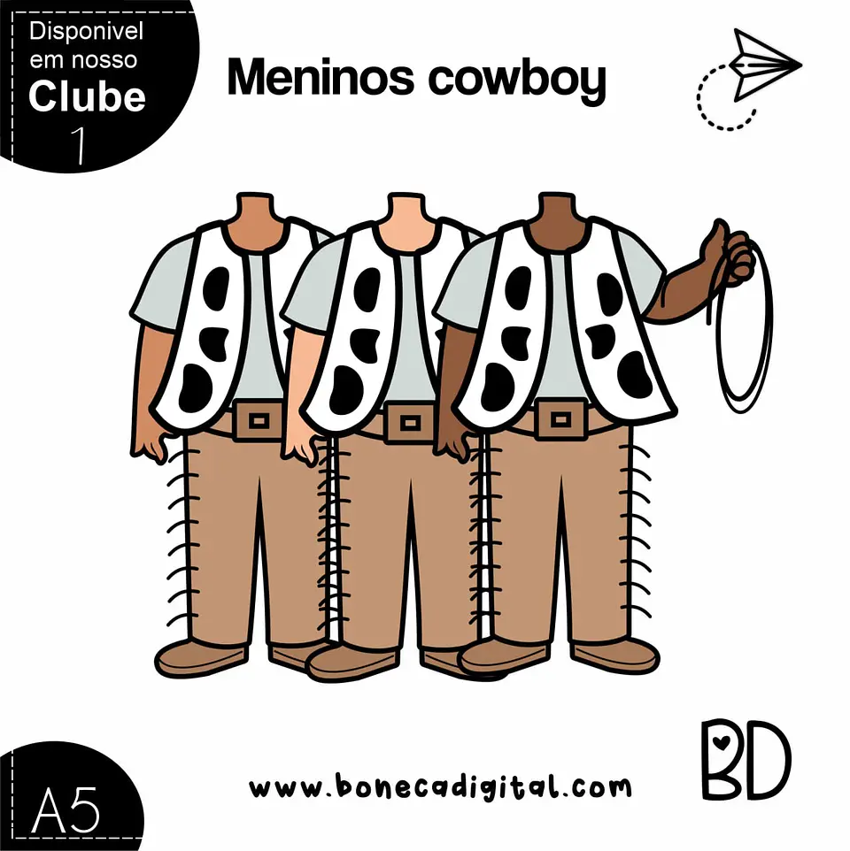 Kit Digital Cowboy Menino 49 1